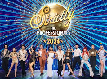 A poster with the picture of all the Strictly professionals.