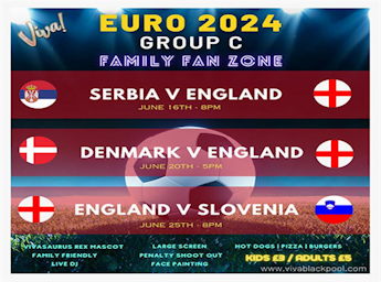 A poster presenting the three first matches of the euro 2024.