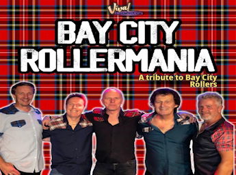 A picture of  the Bay City Rollermania band.